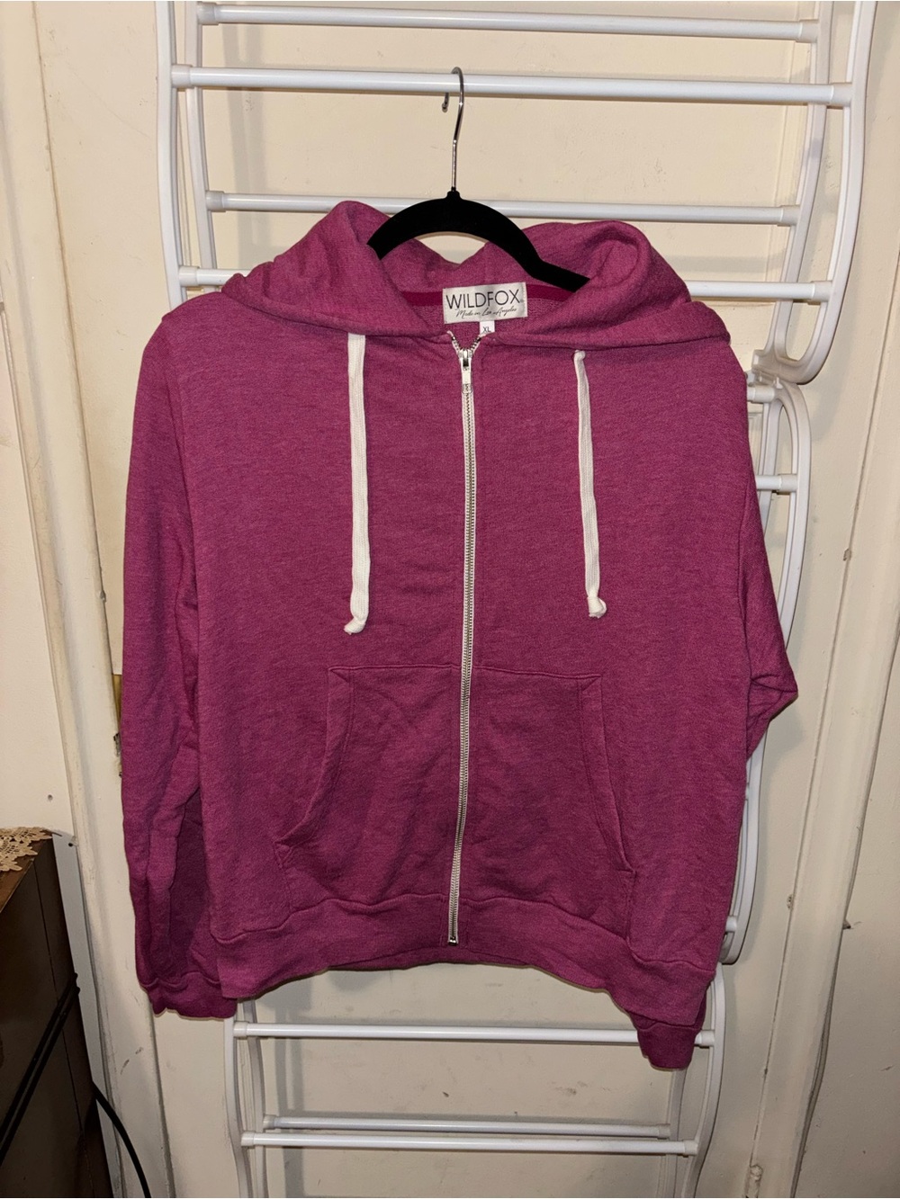 Wildfox Zip-Up Hoodie Sz XL Lounge Athletic Casual Back To School